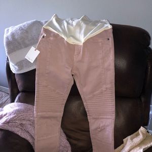 Maternity jeans pink blush maternity